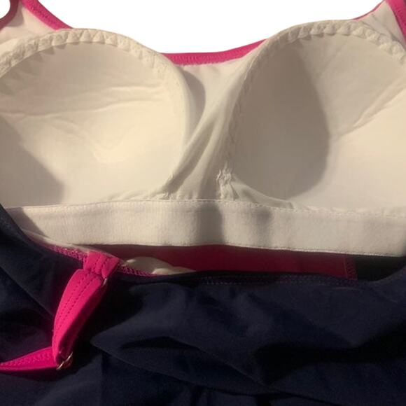 Set of 2 tankini tops w/ navy swim trunk Ocean Dream Signature Size 16 - Picture 4 of 12